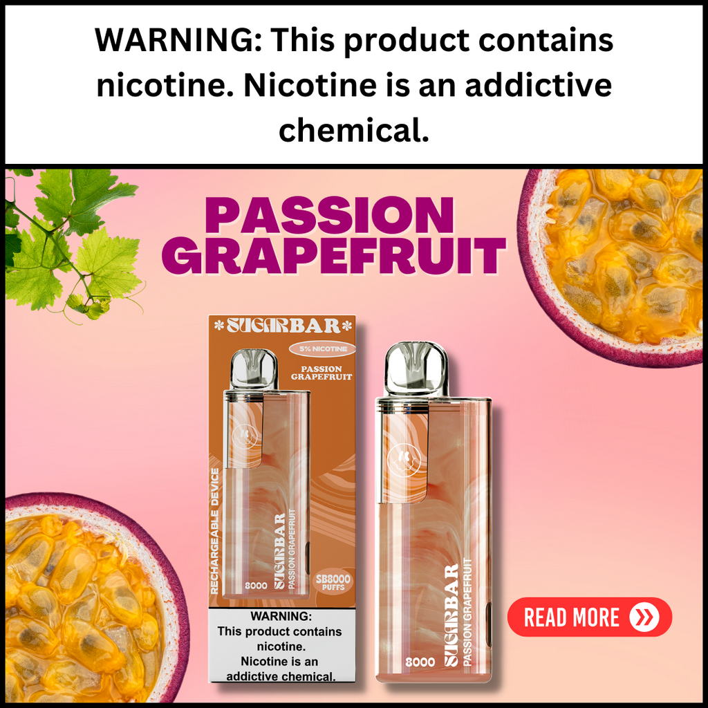 Experience Exquisite Flavor of Passion Grapefruit Disposable Vape (800