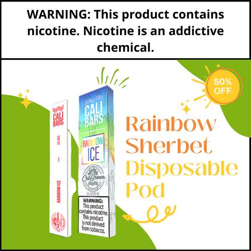 Buy Rainbow Sherbet Disposable Pod From Ejuice Store