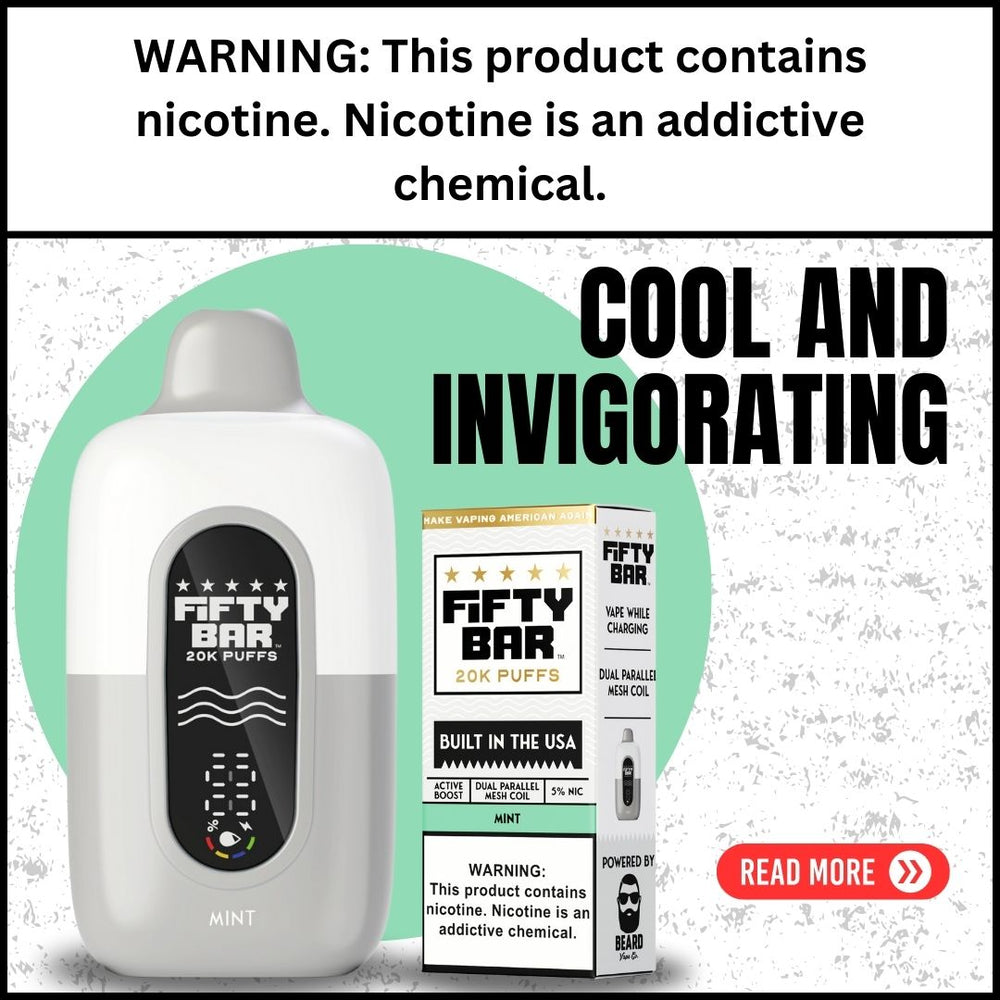 Cool and Invigorating: The Mint Disposable Vape Experience from Fifty Bar 20K