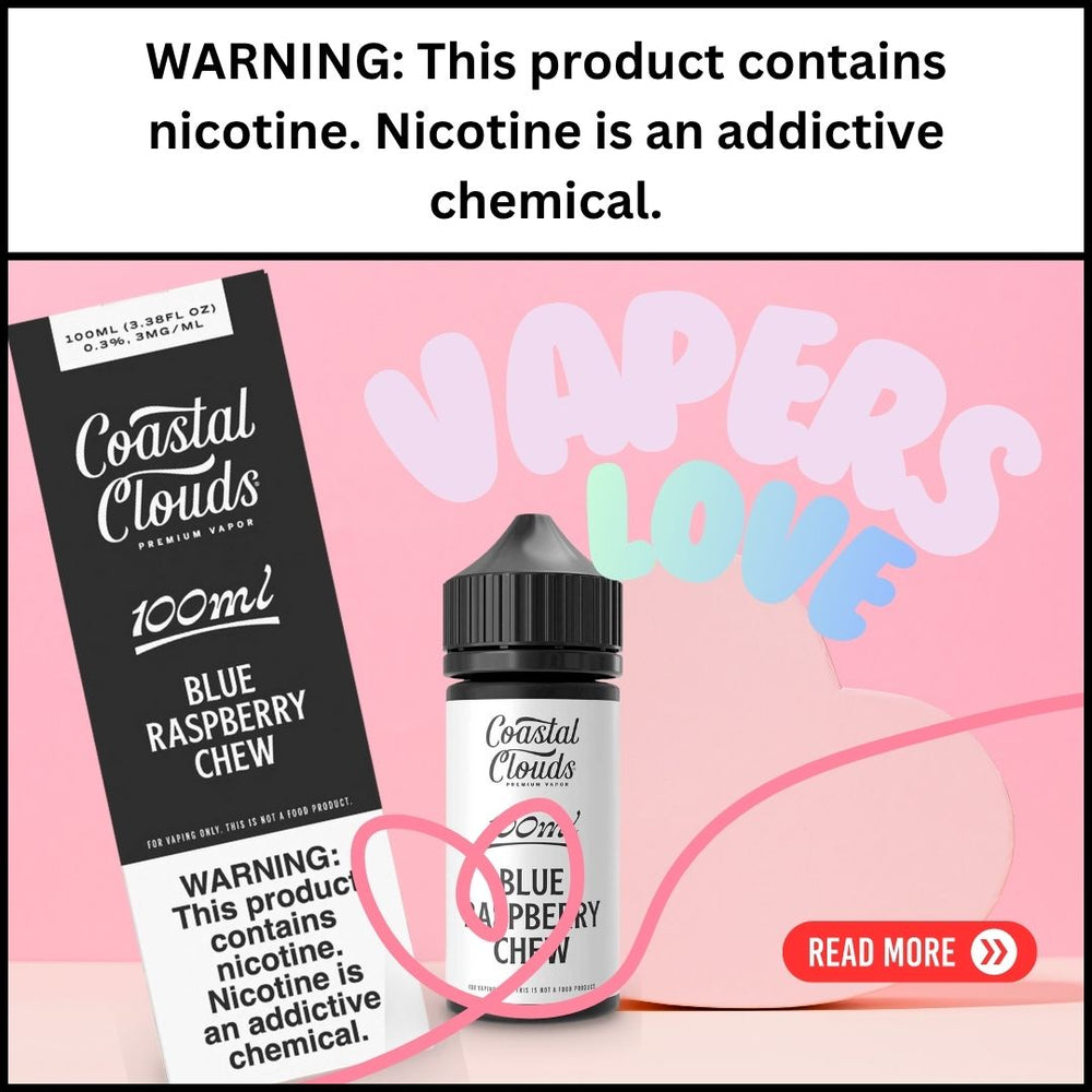 Why Vapers Love Blue Raspberry Chew 100ml by Coastal Clouds