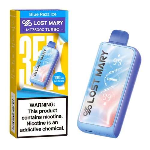 Blue Razz Ice Disposable Vape (35000 Puffs) by Lost Mary MT35000 Turbo