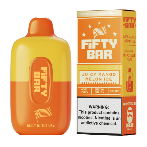 Juicy Mango Melon Ice Disposable Vape (6500 Puffs) by Fifty Bar