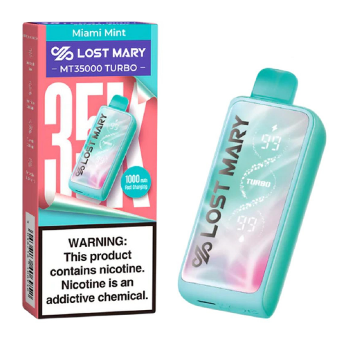 Miami Mint Disposable Vape (35000 Puffs) by Lost Mary MT35000 Turbo