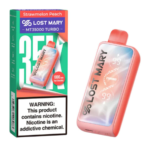 Strawmelon Peach Disposable Vape (35000 Puffs) by Lost Mary MT35000 Turbo