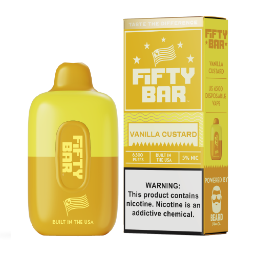 Vanilla Custard Disposable Vape (6500 Puffs) by Fifty Bar