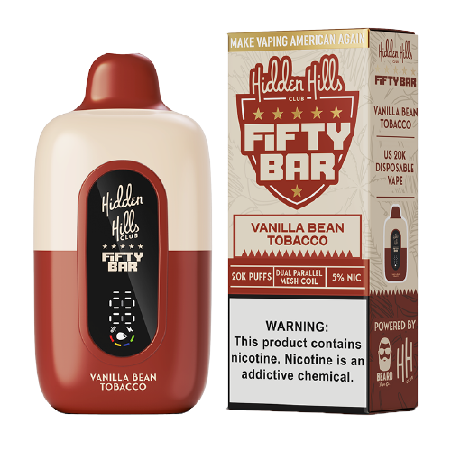 HIDDEN HILLS X FIFTY 20000 PUFF DISP - VANILLA  BEAN TOBACCO