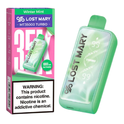 Winter Mint Disposable Vape (35000 Puffs) by Lost Mary MT35000 Turbo