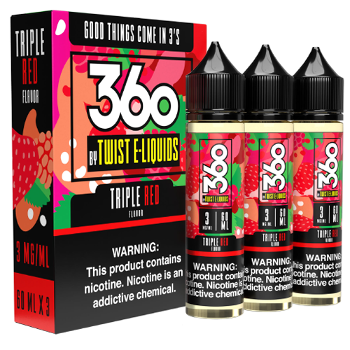 Triple Red by 360 Twist E-Liquids 180ml (3x60ml)