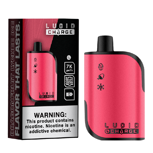 Dragon Fruit Lychee Ice Disposable Vape (7000 Puffs) by Lucid Charge