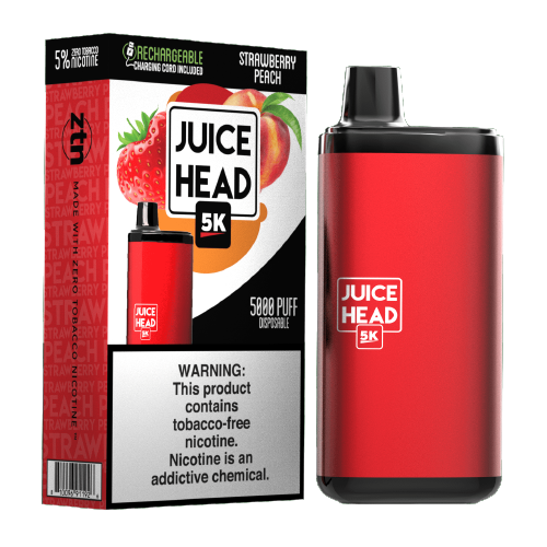 Juice Head 5K Strawberry Peach Disposable Vape | $10.95