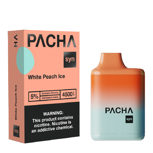 White Peach Ice Disposable Pod (4500 Puffs) by Pachamama Syn