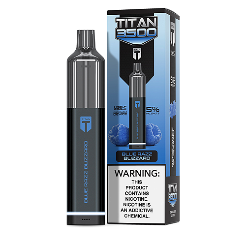 Blue Razz Blizzard Disposable Pod (3500 Puffs) by Titan 3500