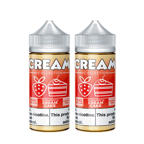 2PACK BUNDLE Strawberry Cream Cake by Vape 100 Cream Collection 200ml (2x100ml)